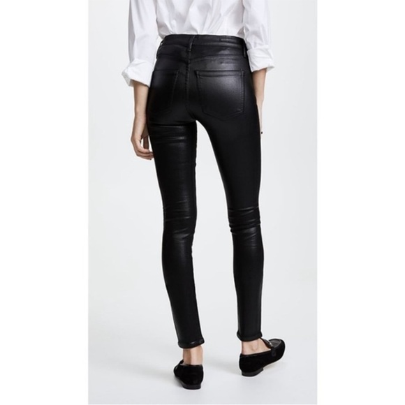 Citizens of Humanity Rocket High Rise Wax Coated Leatherette Skinny Jeans - Picture 7 of 14